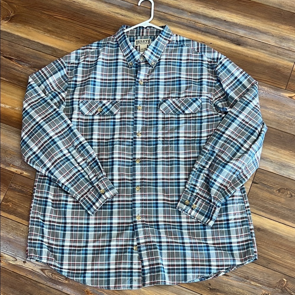 Duluth Men's Multicolor Plaid Button Down Shirt 2XL